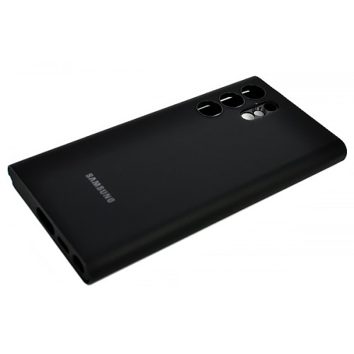 Кожаный чехол Clear View Standing для Samsung Galaxy S22 Ultra (SM-S908U)  черный