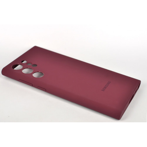 Защитный burgundy бампер Silicon Silky And Soft-Touch Finish для Samsung Galaxy S22 Ultra (SM-S908U)
