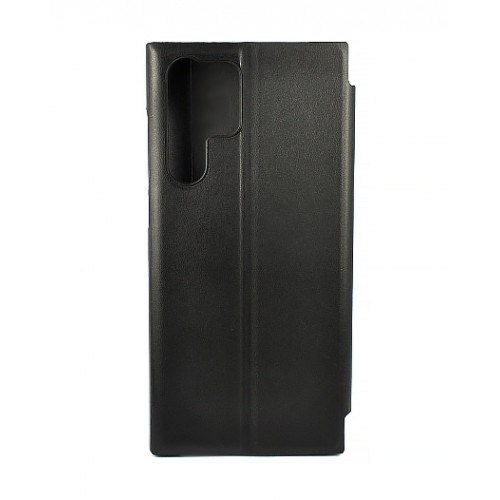 Кожаный чехол Clear View Standing для Samsung Galaxy S22 Ultra (SM-S908U) черный