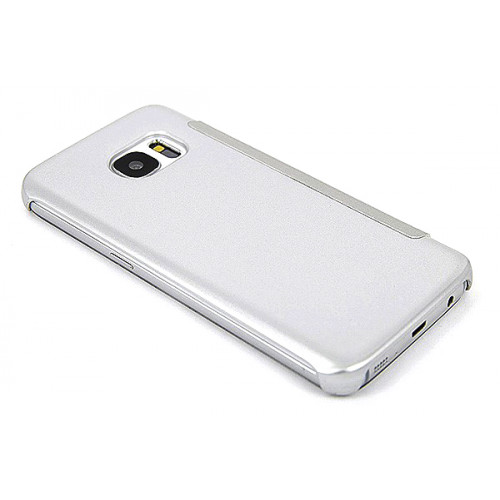 Серебряный защитный чехол-обложка Clear View Cover для Samsung Galaxy S7 (G930) 