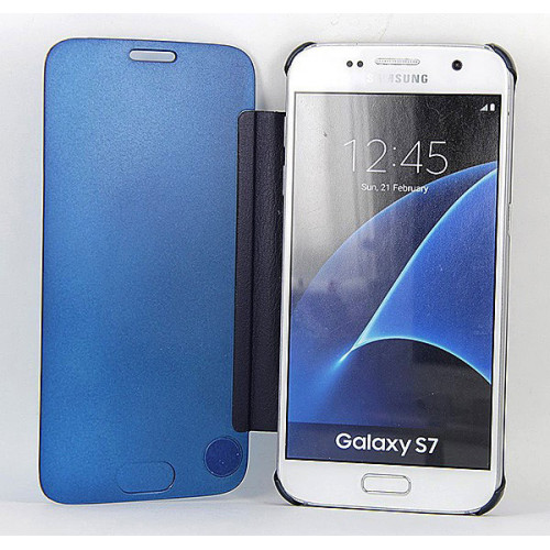 Темно-синий защитный чехол-обложка Clear View Cover для Samsung Galaxy S7