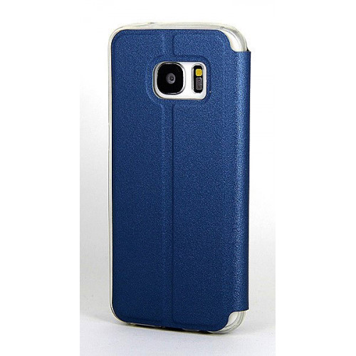 Синий фирменный чехол Cover Open с магнитной полоской для приема вызова для Samsung Galaxy S7