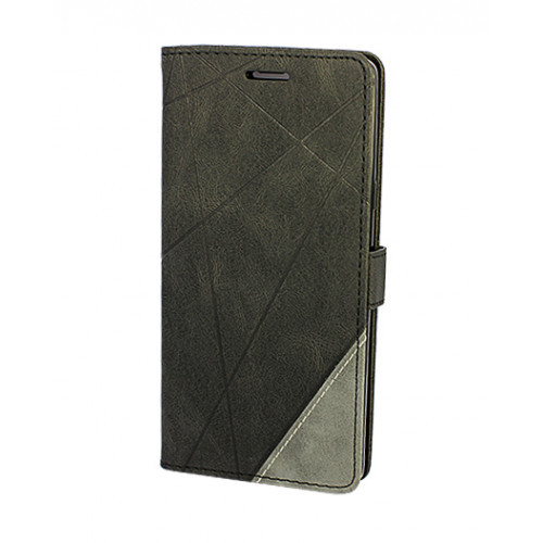 Черный кожаный чехол-книжка для Samsung Galaxy S7 с отделом для пластиковых карт