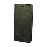 Черный кожаный премиум чехол-книжка для Samsung Galaxy S7 с отделом для пластиковых карт и магнитной крышкой