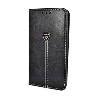 Дизайнерский черный кожаный чехол-книжка для Samsung Galaxy S7 с отделом для пластиковых карт