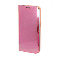 Розовый зеркальный чехол-обложка Clear View Cover для Samsung Galaxy S7